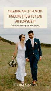 How to plan your elopement timeline