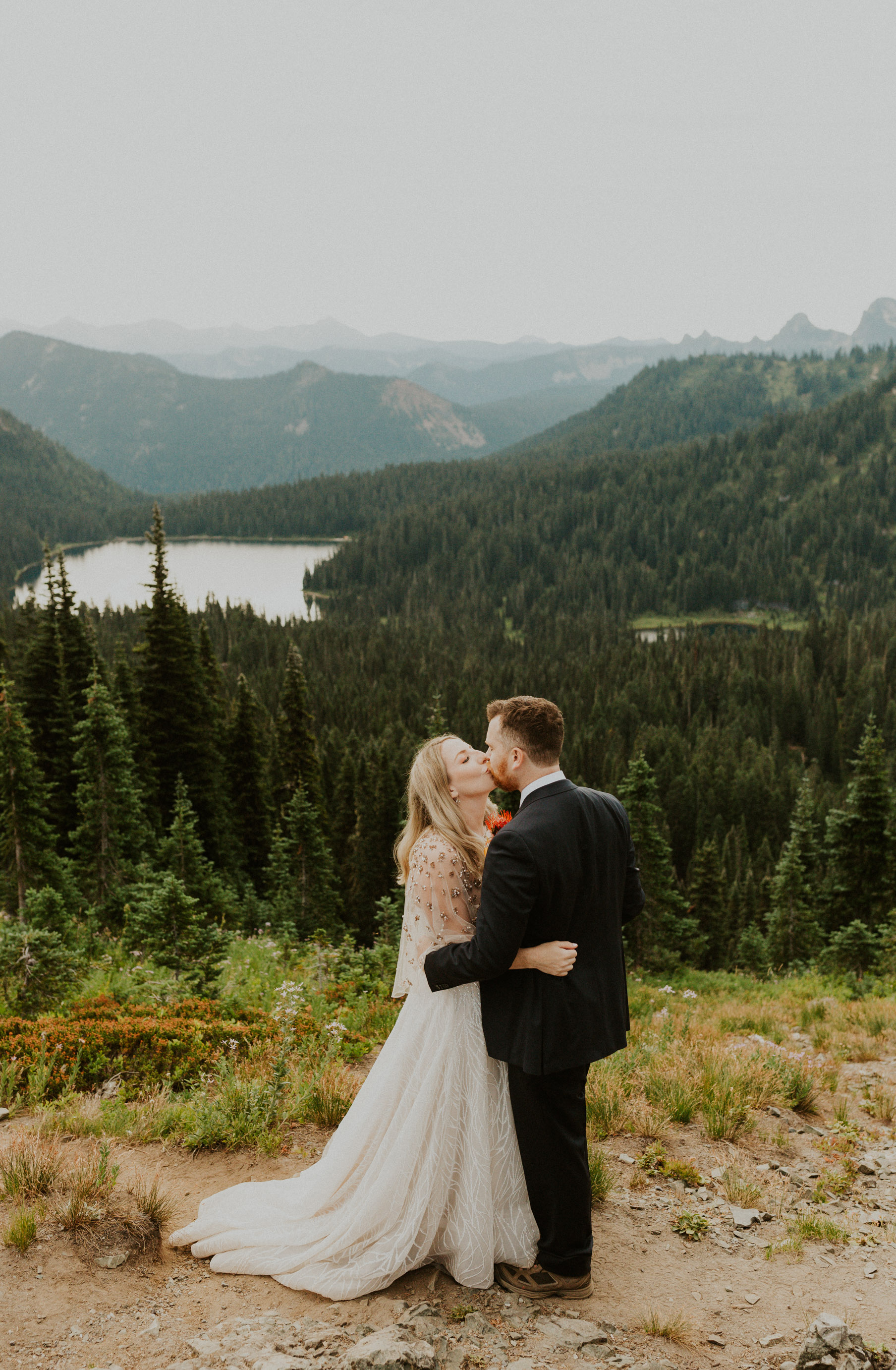 Mount Rainier National Park Elopement | Sunrise Hiking Elopement