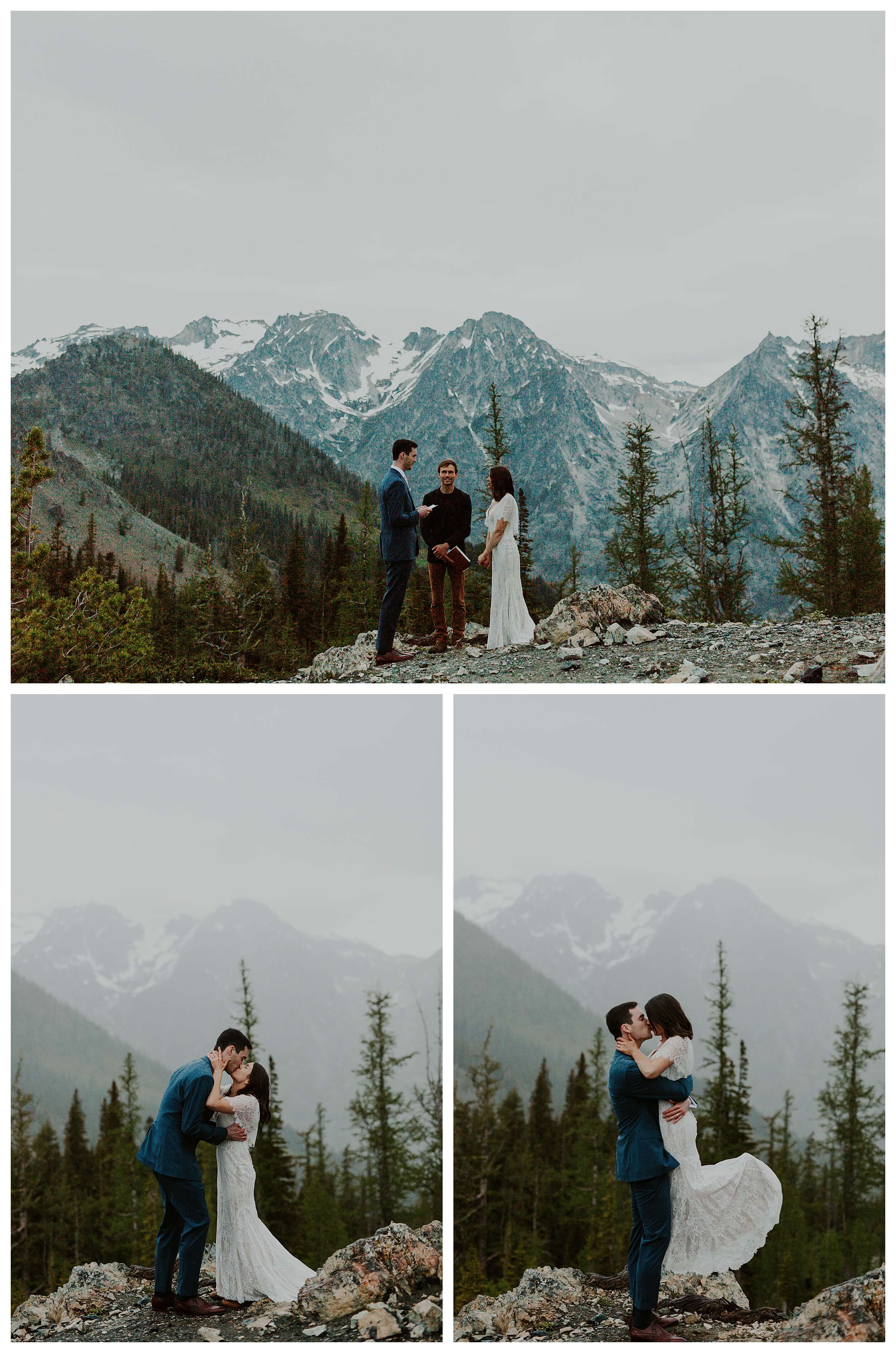 couple eloping mountain landscape 