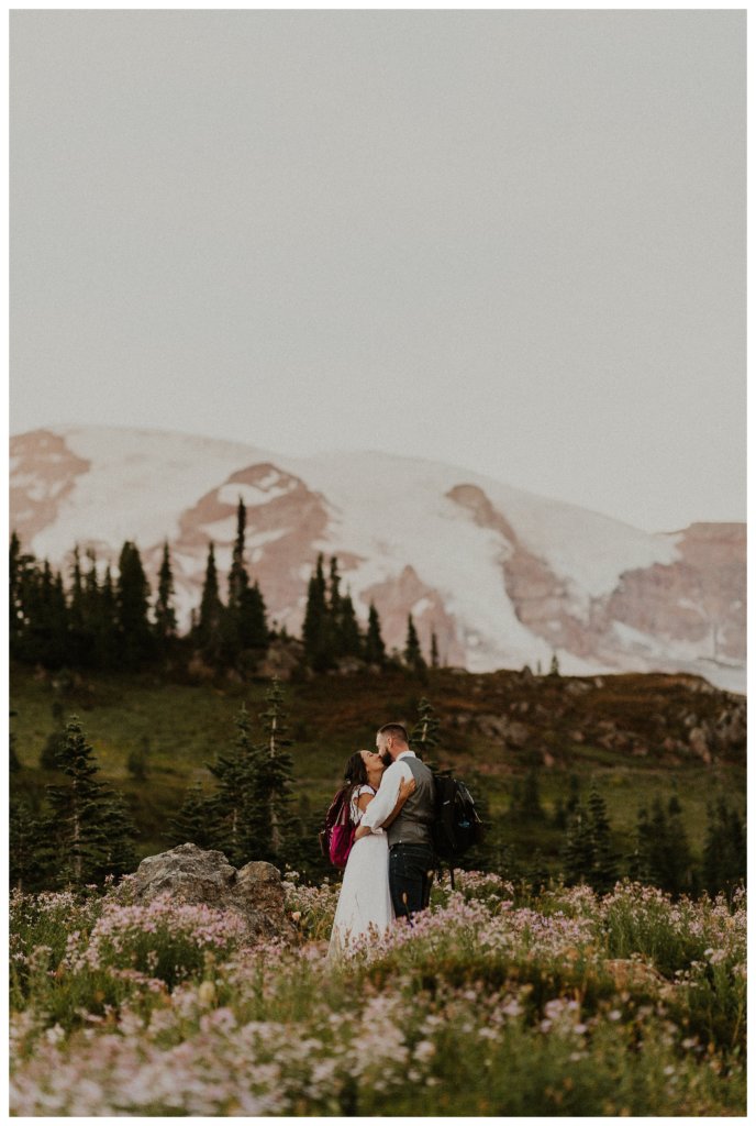 how to elope during the wildflowers at mount rainier