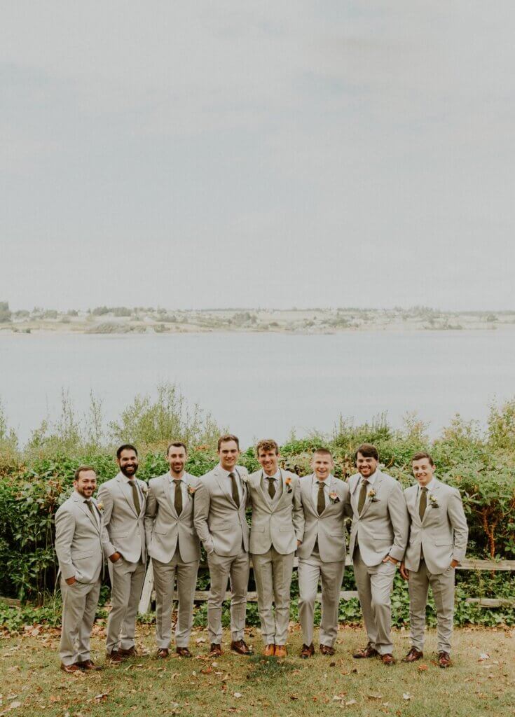 groomsmen at the captain whidbey inn